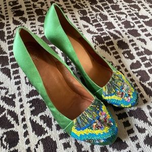 Sequen and Green Silk by Dries Van Noten